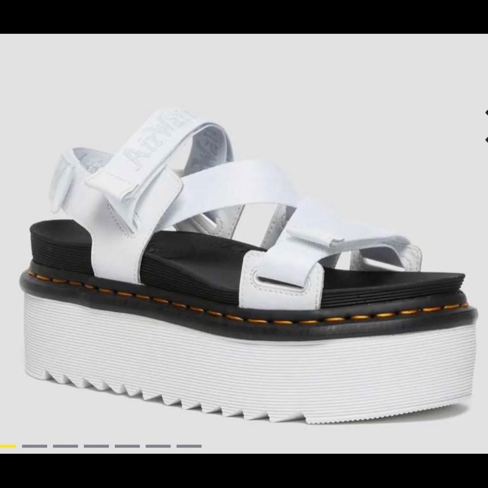 Dr. Martens white platform kimber sandals